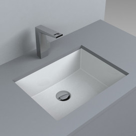 Раковина для ванної Fancy Marble Lester 46,1х34,6 см під стільницю штучний камінь білий 8704101