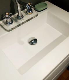 Раковина для ванної Fancy Marble Lester 46,1х34,6 см під стільницю штучний камінь білий 8704101