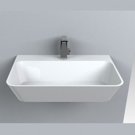 Раковина для ванної Fancy Marble Lewi 61х40 см штучний камінь білий матовий 8806103