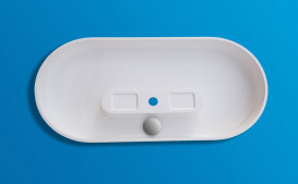 Раковина для ванной Fancy Marble Lika 90х44 см искусственный камень белый 8009101