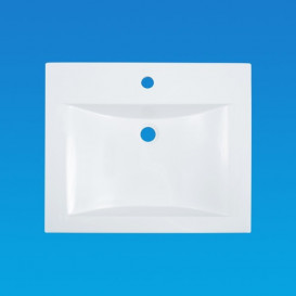 Раковина для ванной Fancy Marble Lily 60х50 см искусственный камень белый матовый 4206103