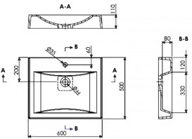 Раковина для ванной Fancy Marble Lily 60х50 см искусственный камень белый матовый 4206103