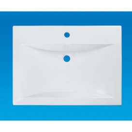 Раковина для ванної Fancy Marble Lily 70х50 см штучний камінь білий матовий 4207103