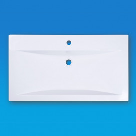 Раковина для ванной Fancy Marble Lily 90х50 см искусственный камень белый матовый 4209103