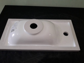 Раковина для ванної Fancy Marble Linnea 50х25 см штучний камінь білий матовий 1805103