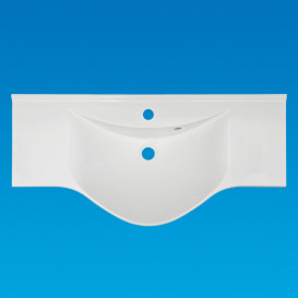 Раковина для ванной Fancy Marble Lucy 90х44,5 см искусственный камень белый матовый 2009103