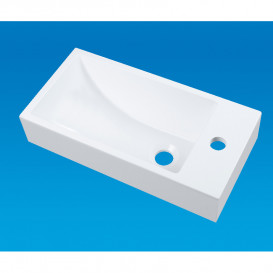 Раковина для ванной Fancy Marble Martina 49,6х24,8 см искусственный камень белый матовый 5305103