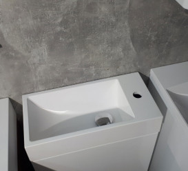 Раковина для ванной Fancy Marble Martina 49,6х24,8 см искусственный камень белый матовый 5305103