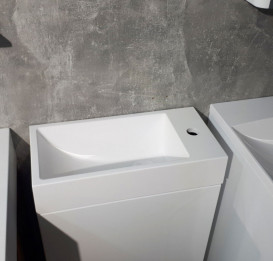 Раковина для ванной Fancy Marble Martina 49,6х24,8 см искусственный камень белый матовый 5305103