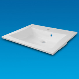 Раковина для ванной Fancy Marble Michelle 60,7х49,5 см искусственный камень белый матовый 2606103