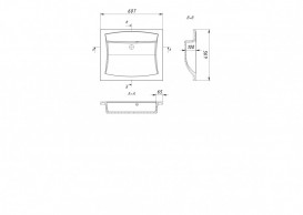 Раковина для ванной Fancy Marble Michelle 60,7х49,5 см искусственный камень белый матовый 2606103