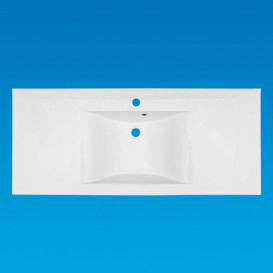 Раковина для ванной Fancy Marble Nadja 120х50 см искусственный камень белый матовый 0212103