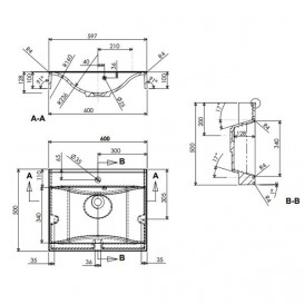 Раковина Fancy Marble Nadja 60х50 см штучний камінь білий матовий 0206103