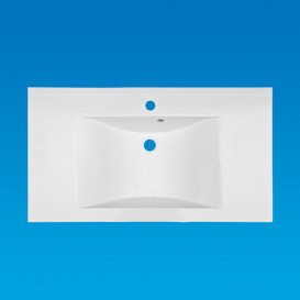 Раковина для ванної Fancy Marble Nadja 90х50 см штучний камінь білий матовий 0209103