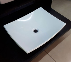 Раковина для ванної Fancy Marble Natura 47,6х37 см штучний камінь білий матовий 0105103