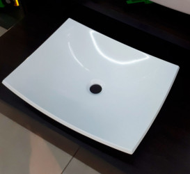 Раковина для ванної Fancy Marble Natura 47,6х37 см штучний камінь білий матовий 0105103