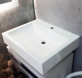 Раковина для ванной Fancy Marble Nicole 59,6х46,6 искусственный камень белый 3206101