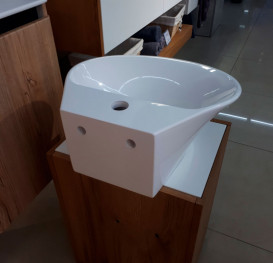 Раковина для ванної Fancy Marble Nila 42х43, 5 см штучний камінь білий матовий 7305103