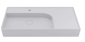 Раковина для ванной Fancy Marble Optimus 950 искусственный камень белый глянцевый 9909101