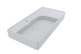 Раковина для ванной Fancy Marble Optimus 950 искусственный камень белый глянцевый 9909101