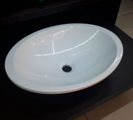 Раковина для ванної Fancy Marble Pat 49,7х36,7 см штучний камінь білий матовий 3305103