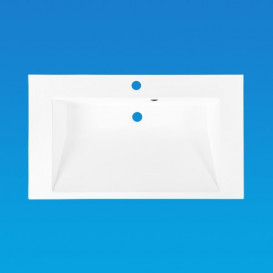 Раковина для ванной Fancy Marble Peggy 85х50 см искусственный камень белый матовый 3608103