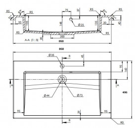 Раковина для ванной Fancy Marble Peggy 85х50 см искусственный камень белый матовый 3608103
