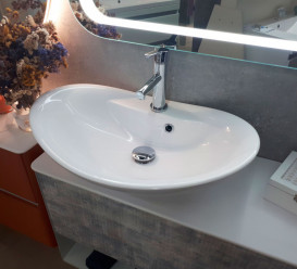 Раковина для ванной Fancy Marble Ruby 64х43 см искусственный камень белый 6707101