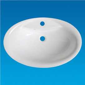 Раковина для ванной Fancy Marble Ruby 64х43 см искусственный камень белый 6707101