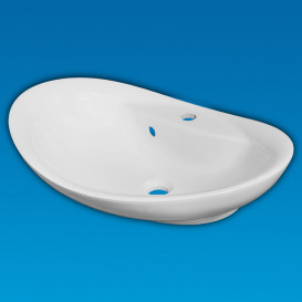 Раковина для ванной Fancy Marble Ruby 64х43 см искусственный камень белый матовый 6707103