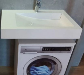 Раковина для ванной Fancy Marble Shelly 80х50 см искусственный камень белый 8708101