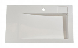 Раковина для ванной Fancy Marble Shelly 80х50 см искусственный камень белый 8708101