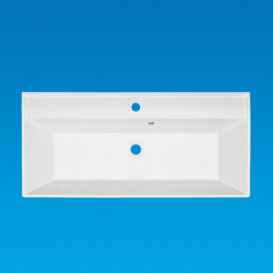 Раковина Fancy Marble Signe 100х45 см штучний камінь білий матовий 0410103