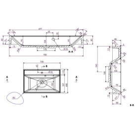 Раковина для ванной Fancy Marble Signe 70х45 см искусственный камень белый матовый 0407103