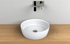 Раковина для ванной Fancy Marble Silvia Ø40 см искусственный камень белый матовый 9204103