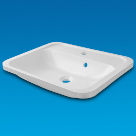 Раковина для ванної Fancy Marble Tina 50,2 х41, 4 см штучний камінь білий матовий 6805103