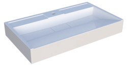 Раковина для ванной Fancy Marble Vitold 800 искусственный камень белый глянцевый 11408101