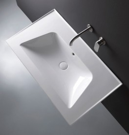 Раковина для ванной Flaminia Bloom глянцевый белый BM120L