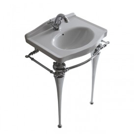 Раковина для ванної Galassia Ethos настінна з отвором під змішувач з переливом білий 8431M