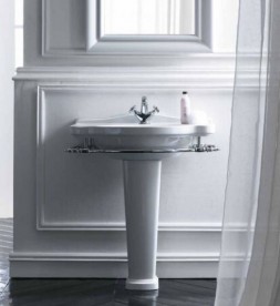 Раковина для ванної Galassia Ethos настінна з отвором під змішувач з переливом білий 8433M