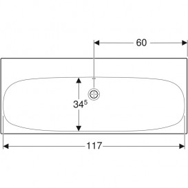Раковина для ванної Geberit Acanto 120x48 см фарфор білий 501.880.00.3