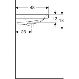 Раковина для ванной Geberit Acanto 120x48 см фарфор белый 501.880.00.7