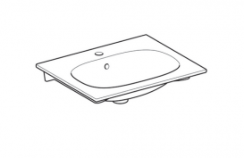 Раковина для ванної Geberit Acanto 60 см вбудована санфарфор білий 500.640.01.2