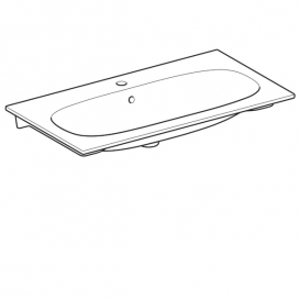 Раковина для ванної Geberit Acanto 90 см вбудована санфарфор білий 500.642.01.2