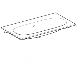 Раковина для ванної Geberit Acanto 90 см вбудована без отвору для змішувача санфарфор білий 500.643.01.2