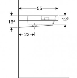 Раковина для ванной Geberit Bambini 60х55 см с лотком для губки фарфор белый 162700000