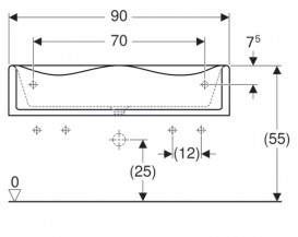 Раковина для ванной Geberit Bambini для детей 90х41,5 см Varicor альпин белый 430200016