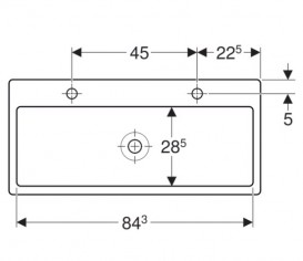 Раковина для ванной Geberit Bambini для детей 90х41,5 см Varicor альпин белый 430200016