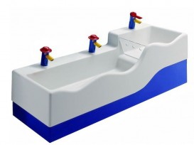 Раковина для ванной Geberit Bambini для детей левая 139х41,5 см Varicor альпин белый 430300016