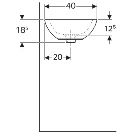 Раковина для ванної Geberit Citterio санфарфор білий/спеціальне керамічне покриття KeraTect 500.542.01.1